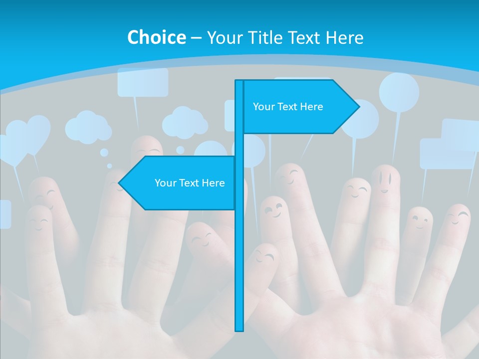 Joy Happiness Finger PowerPoint Template