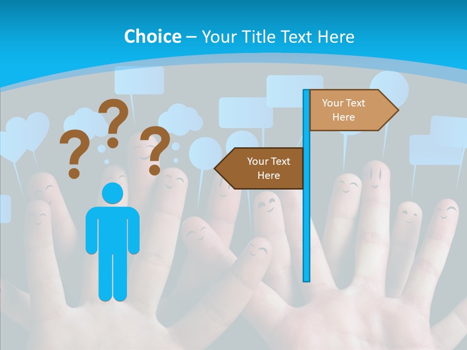 Joy Happiness Finger PowerPoint Template