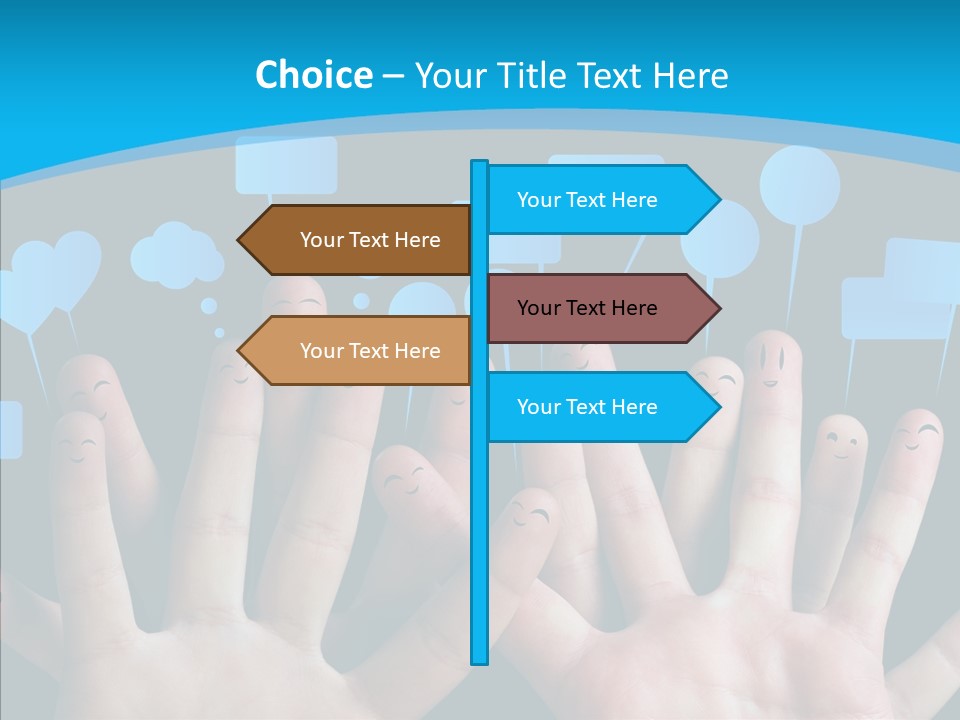 Joy Happiness Finger PowerPoint Template
