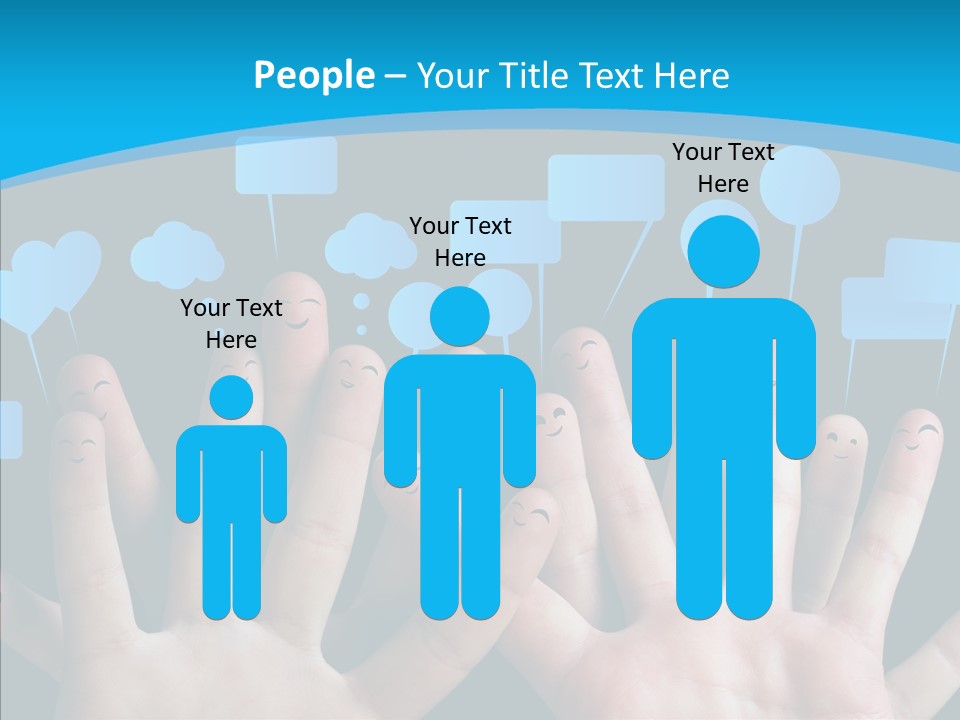 Joy Happiness Finger PowerPoint Template