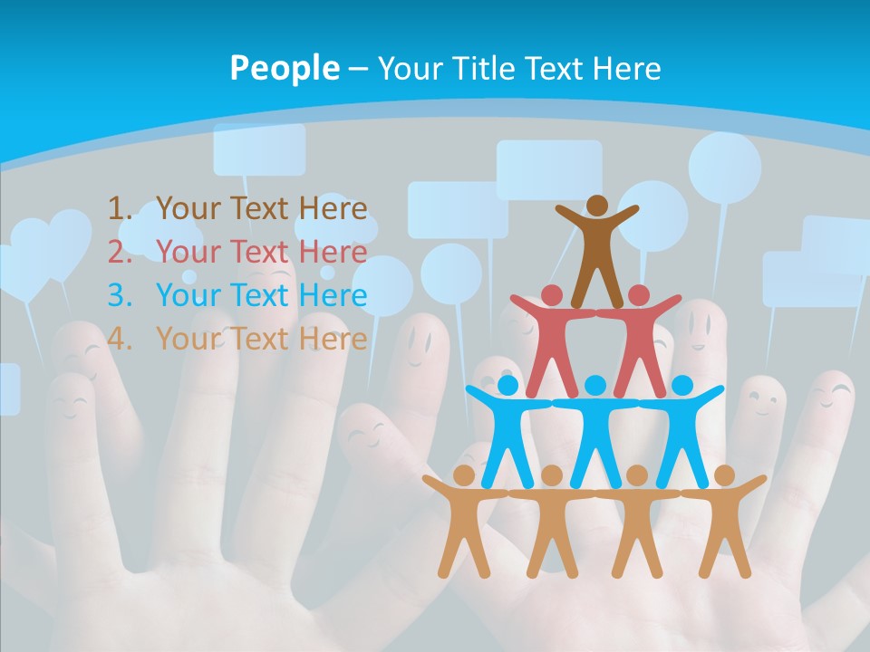 Joy Happiness Finger PowerPoint Template