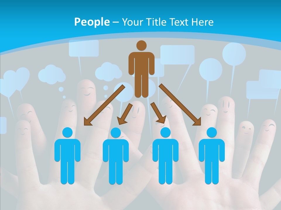 Joy Happiness Finger PowerPoint Template