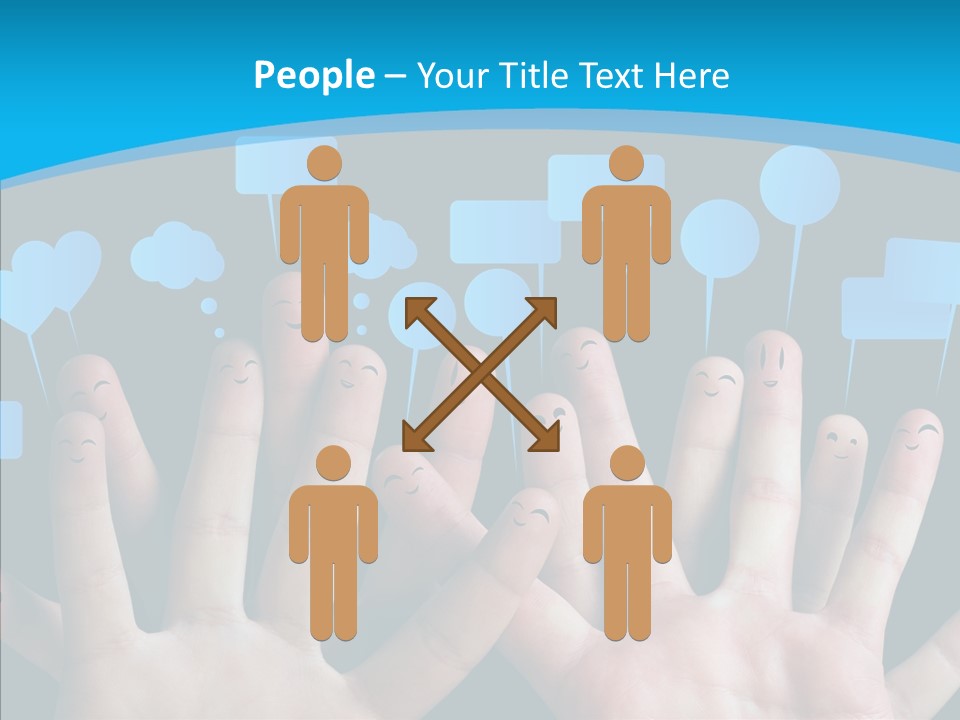 Joy Happiness Finger PowerPoint Template