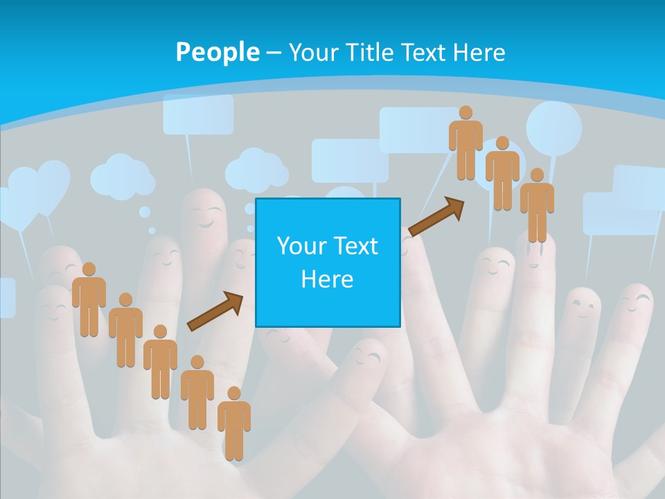 Joy Happiness Finger PowerPoint Template