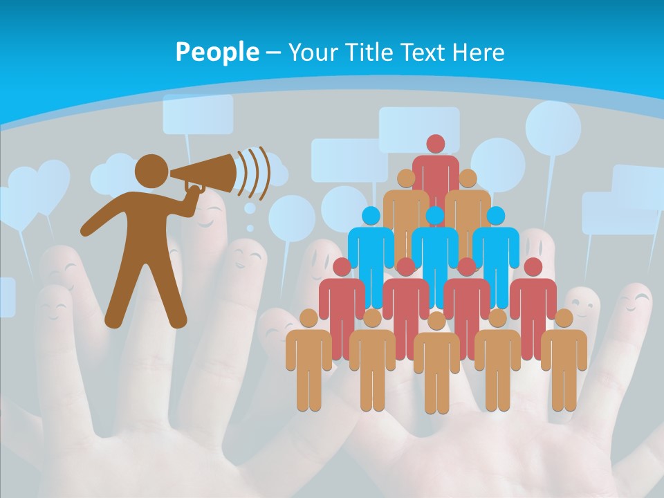 Joy Happiness Finger PowerPoint Template