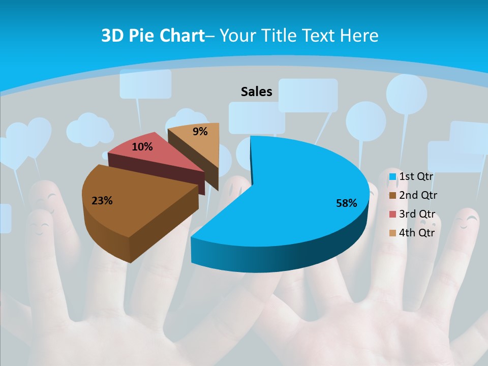 Joy Happiness Finger PowerPoint Template