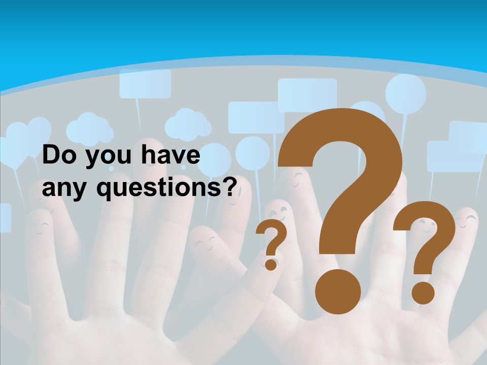 Joy Happiness Finger PowerPoint Template