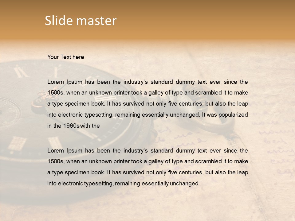 Time Touching Retro PowerPoint Template