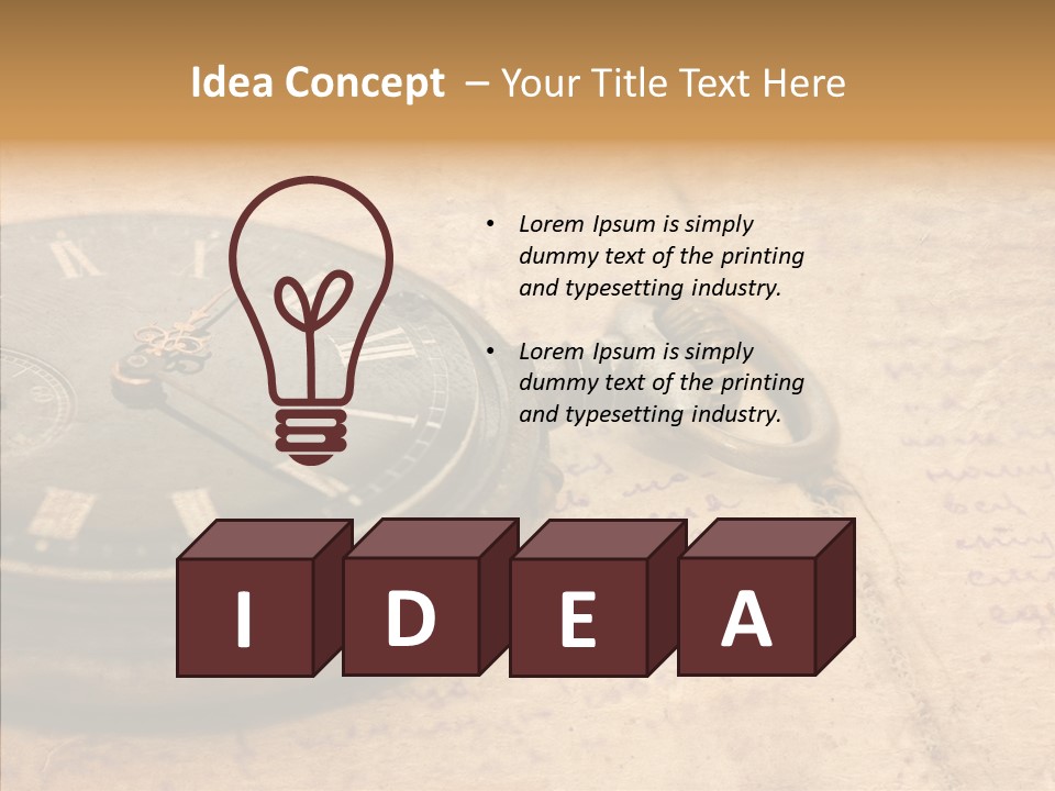 Time Touching Retro PowerPoint Template