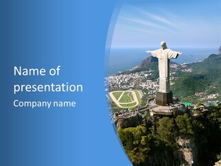 Landmark Helicopter Rio PowerPoint Template