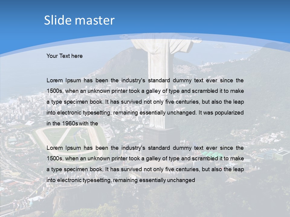 Landmark Helicopter Rio PowerPoint Template