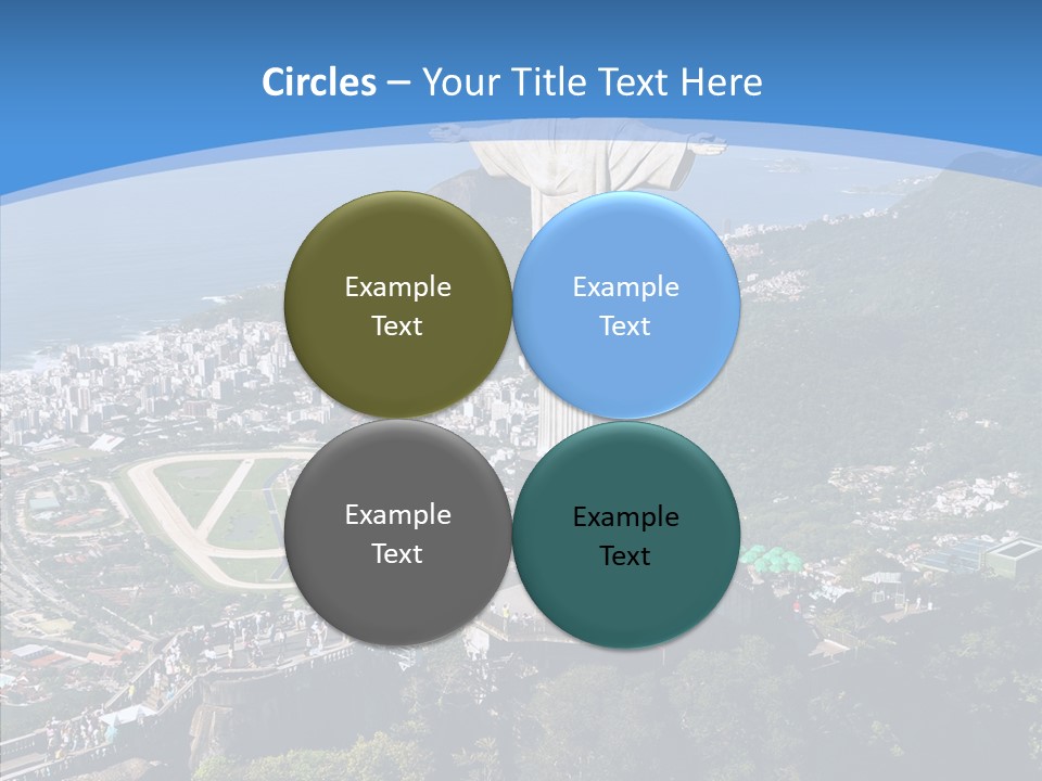 Landmark Helicopter Rio PowerPoint Template