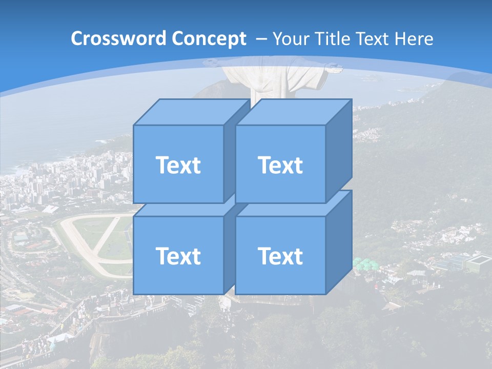 Landmark Helicopter Rio PowerPoint Template