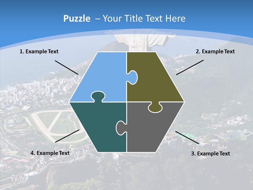 Landmark Helicopter Rio PowerPoint Template