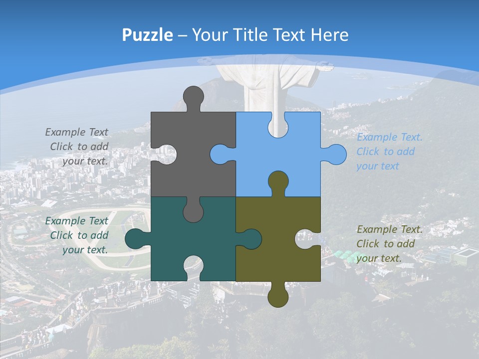 Landmark Helicopter Rio PowerPoint Template