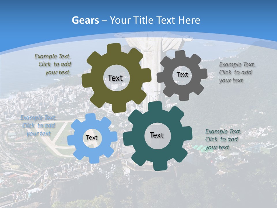 Landmark Helicopter Rio PowerPoint Template