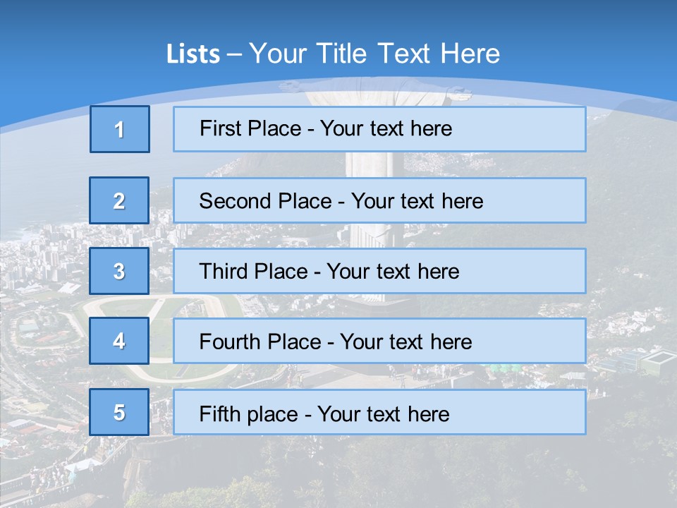 Landmark Helicopter Rio PowerPoint Template