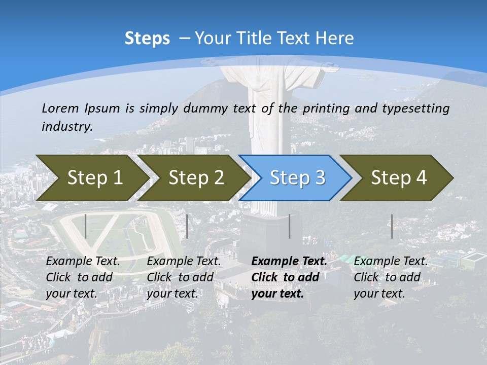 Landmark Helicopter Rio PowerPoint Template