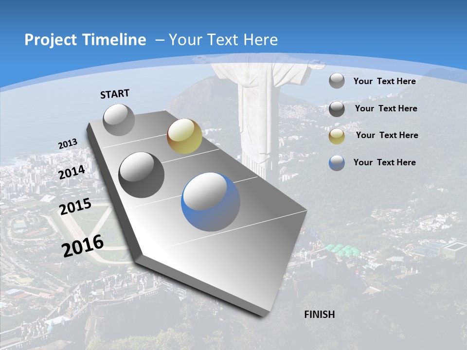 Landmark Helicopter Rio PowerPoint Template