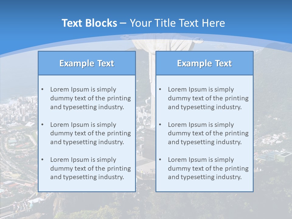 Landmark Helicopter Rio PowerPoint Template