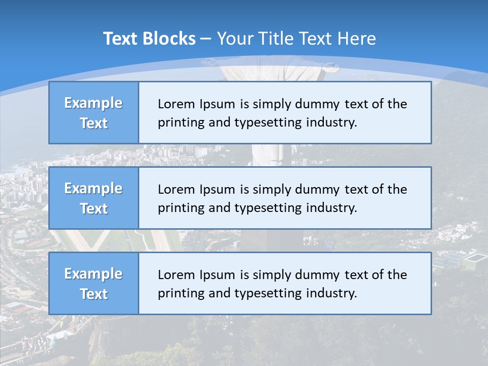 Landmark Helicopter Rio PowerPoint Template