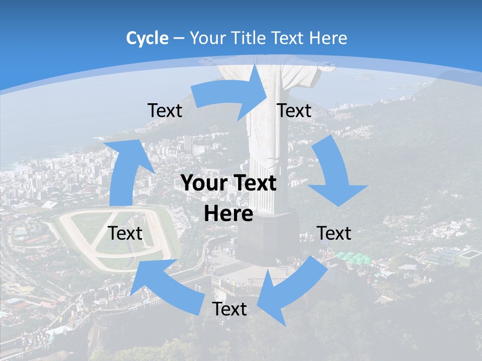 Landmark Helicopter Rio PowerPoint Template