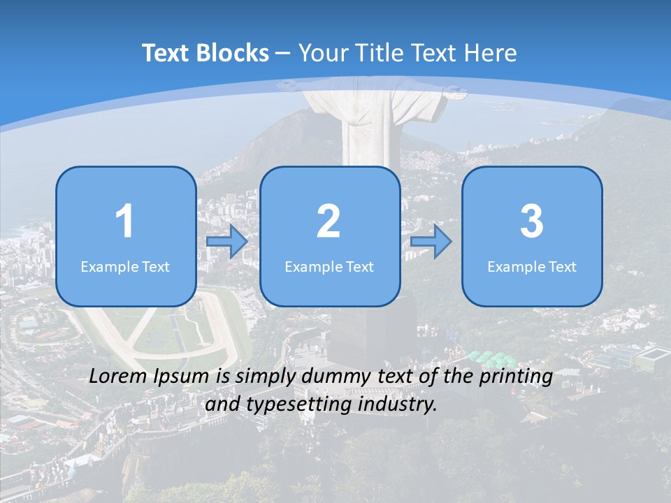 Landmark Helicopter Rio PowerPoint Template