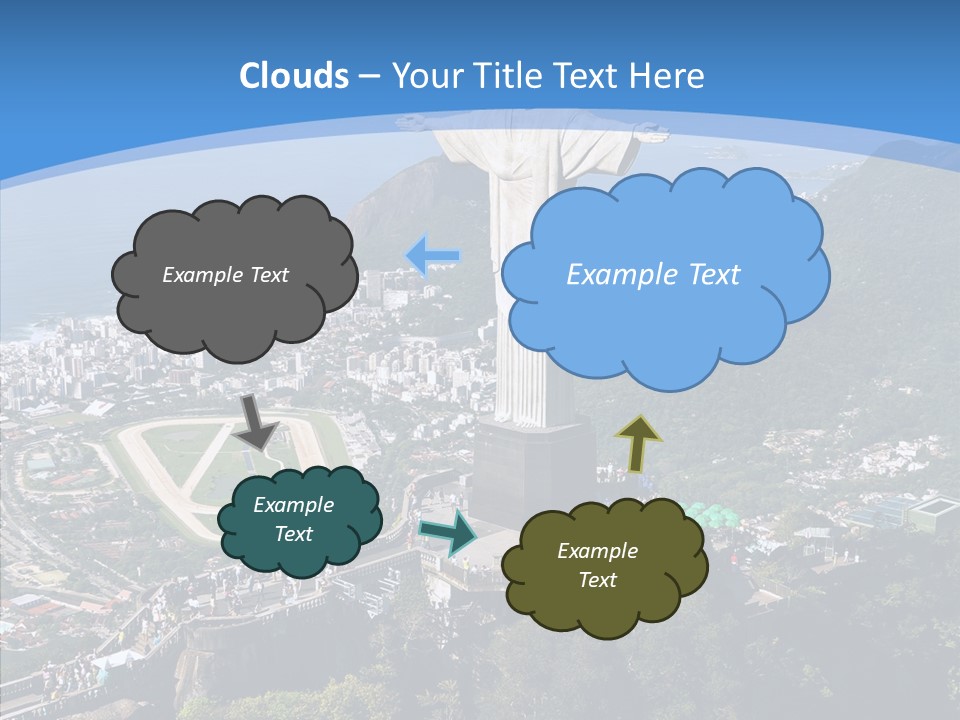 Landmark Helicopter Rio PowerPoint Template