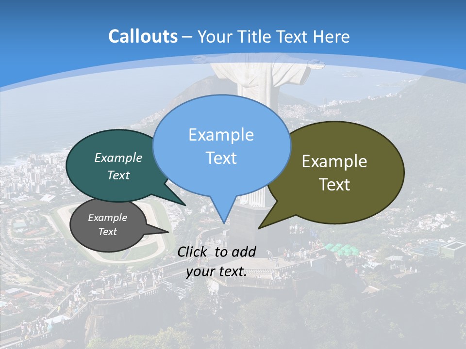 Landmark Helicopter Rio PowerPoint Template