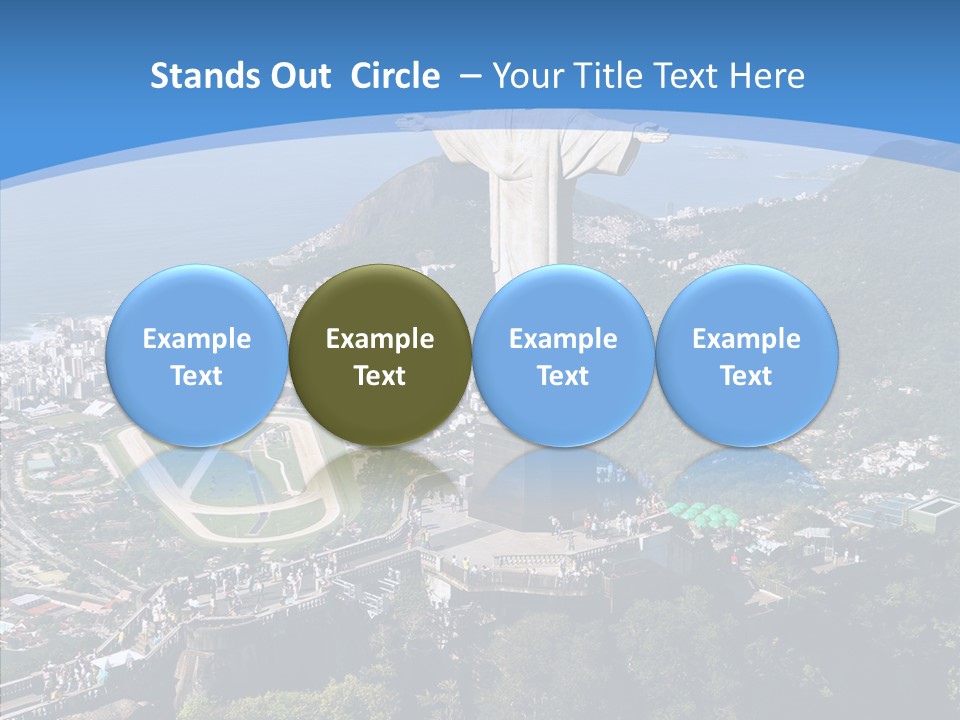 Landmark Helicopter Rio PowerPoint Template