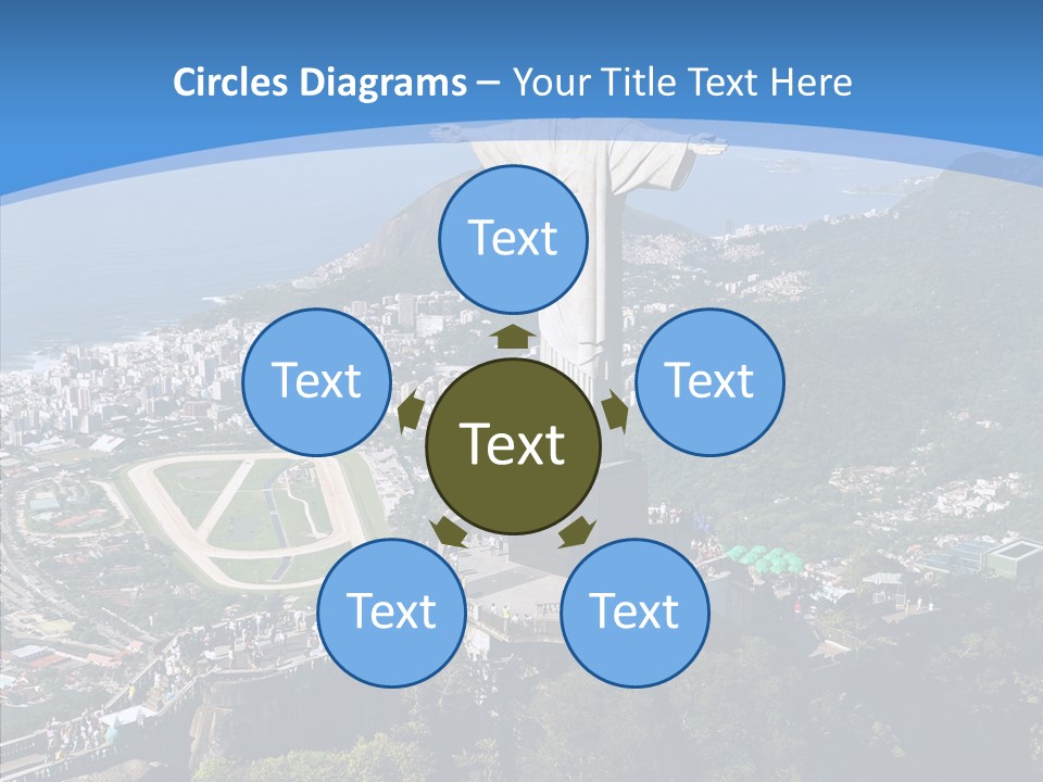 Landmark Helicopter Rio PowerPoint Template