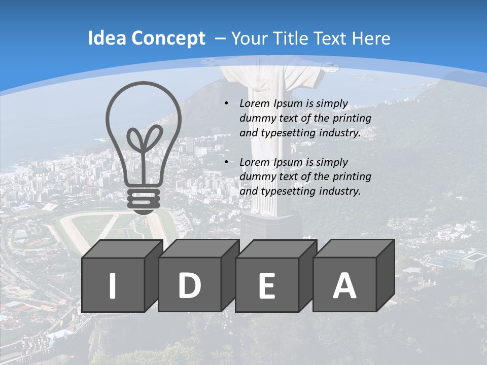 Landmark Helicopter Rio PowerPoint Template