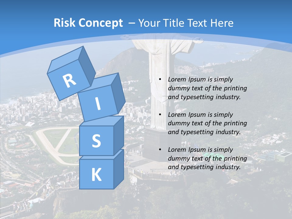 Landmark Helicopter Rio PowerPoint Template