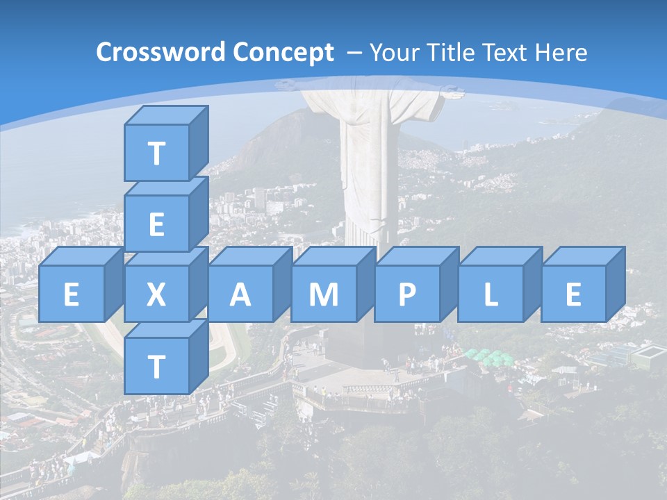 Landmark Helicopter Rio PowerPoint Template