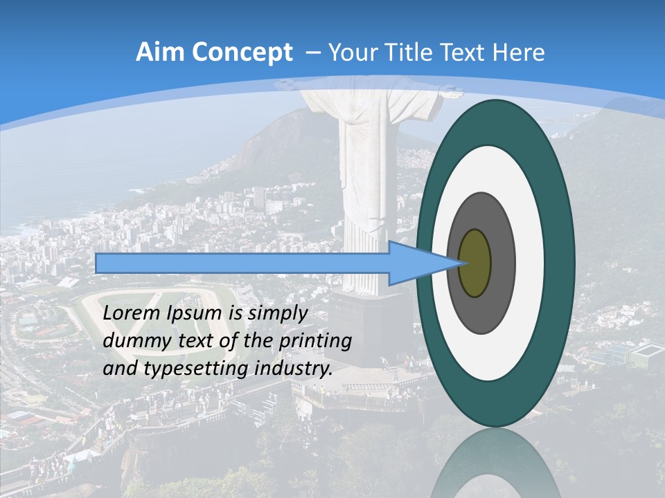 Landmark Helicopter Rio PowerPoint Template