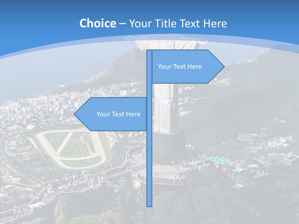 Landmark Helicopter Rio PowerPoint Template