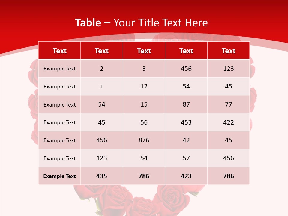 Schedule Rose Illustration PowerPoint Template