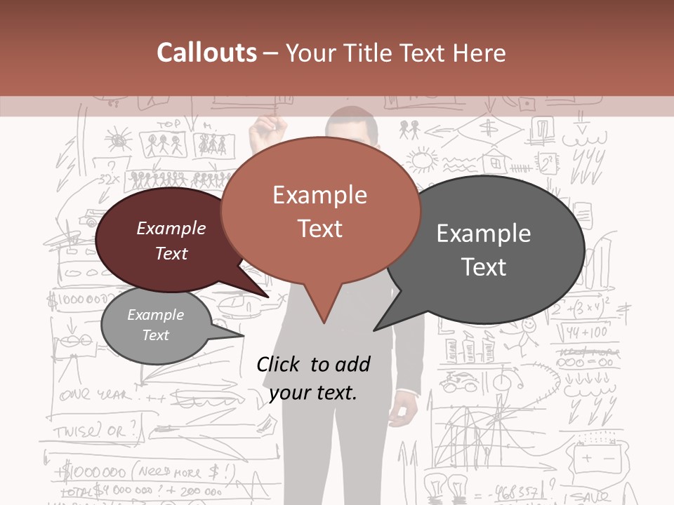 Background Message Sketch PowerPoint Template