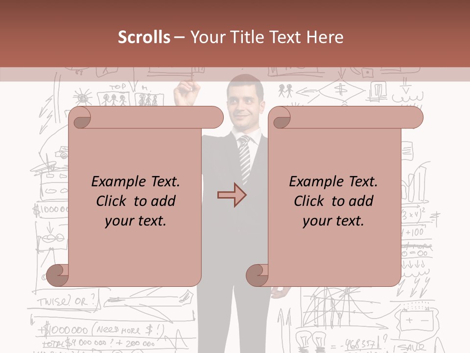 Background Message Sketch PowerPoint Template