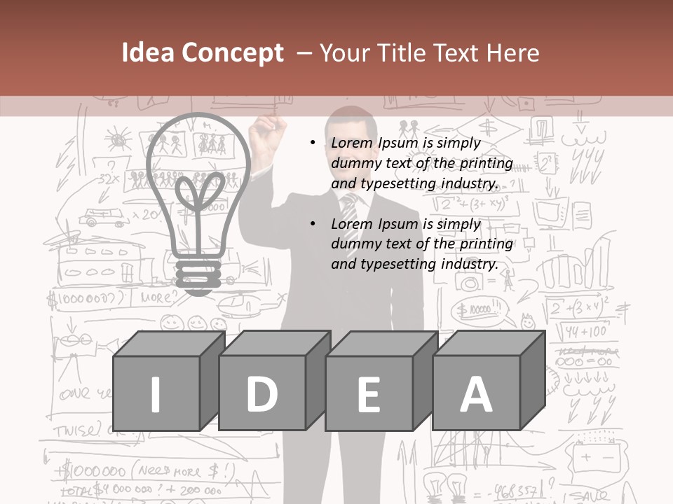 Background Message Sketch PowerPoint Template