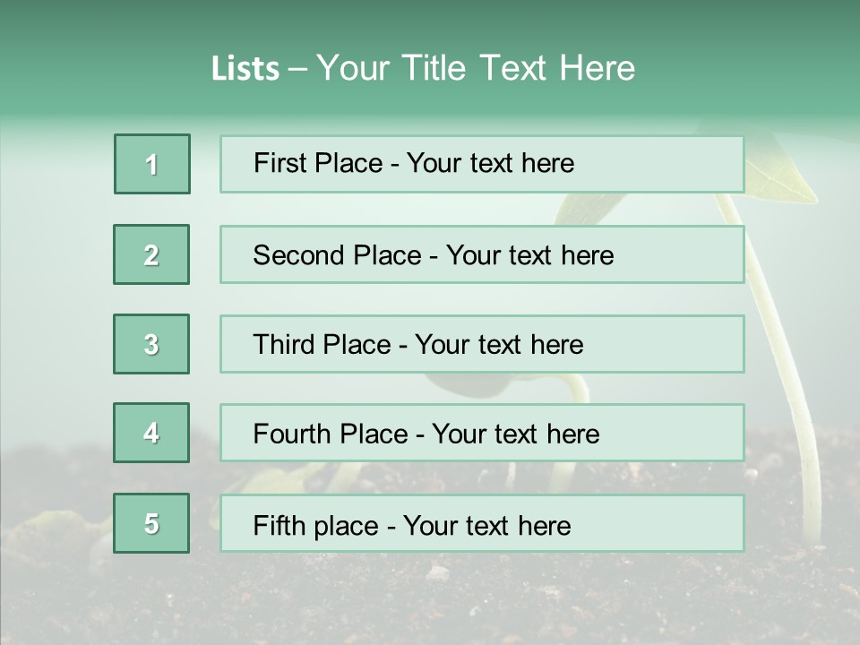 Botany Isolated Reforestation PowerPoint Template