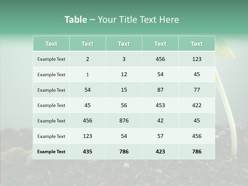 Botany Isolated Reforestation PowerPoint Template