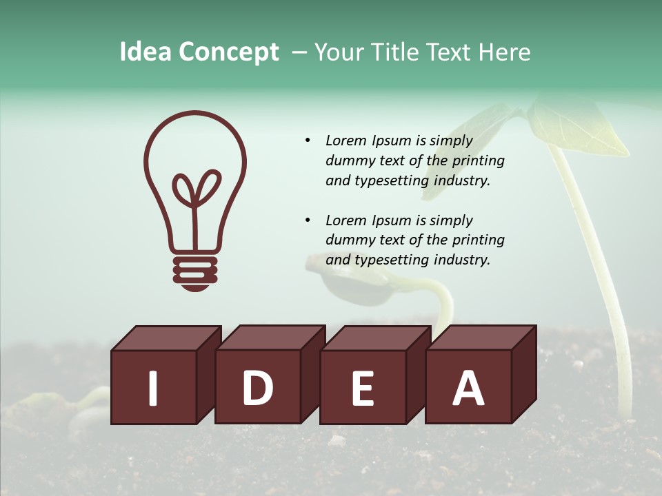 Botany Isolated Reforestation PowerPoint Template