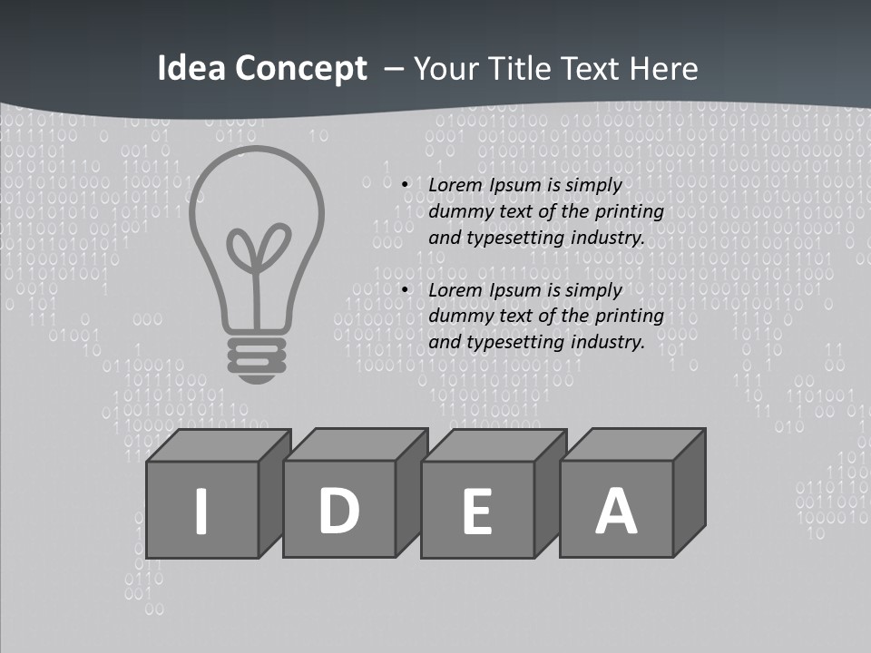 Black Pattern Idea PowerPoint Template