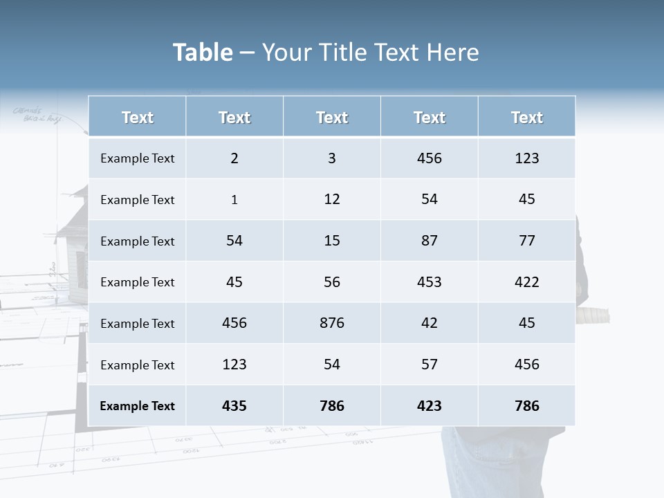 Constructor Design Plan PowerPoint Template