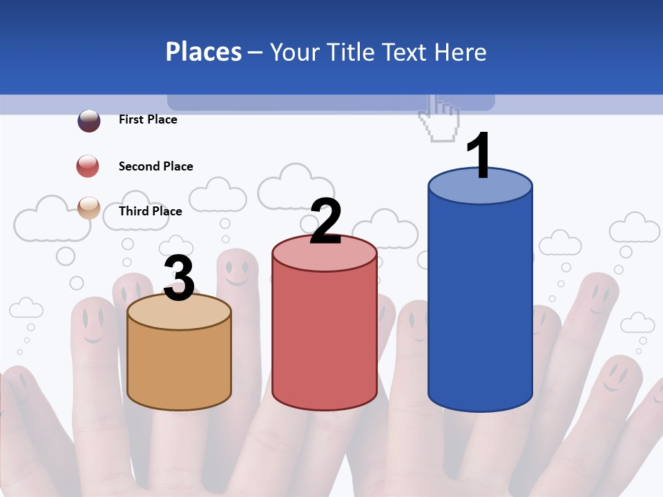 Couple Finger Group PowerPoint Template