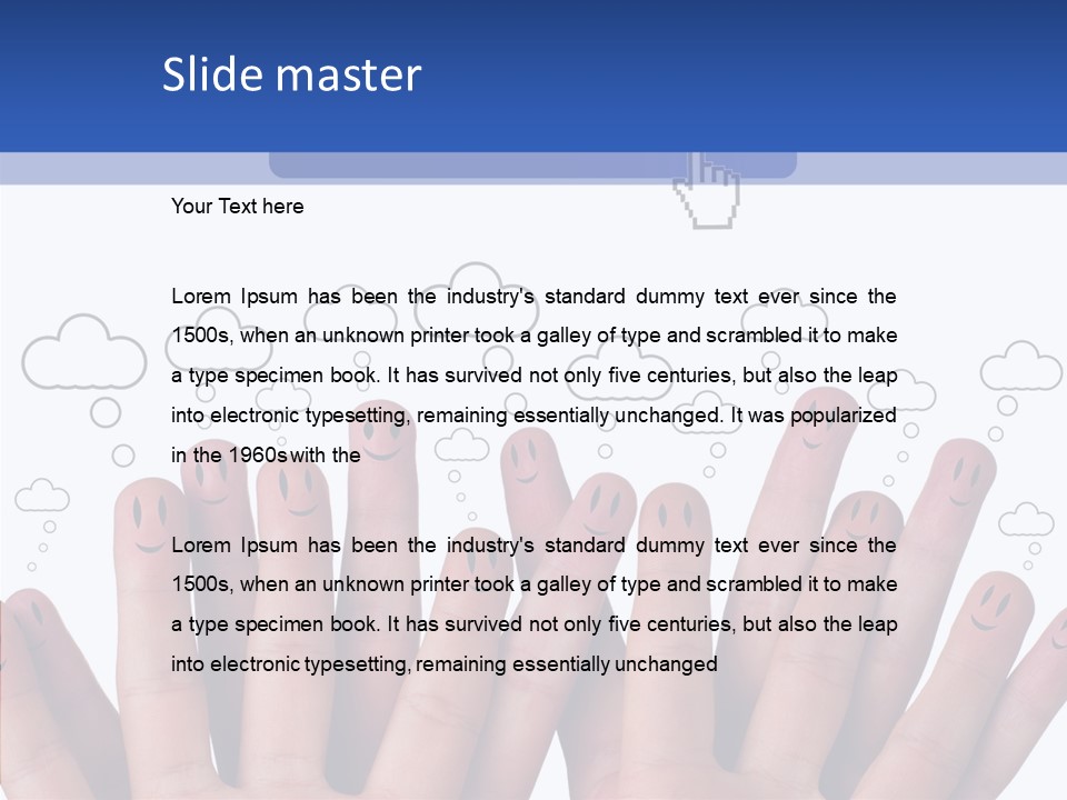 Couple Finger Group PowerPoint Template