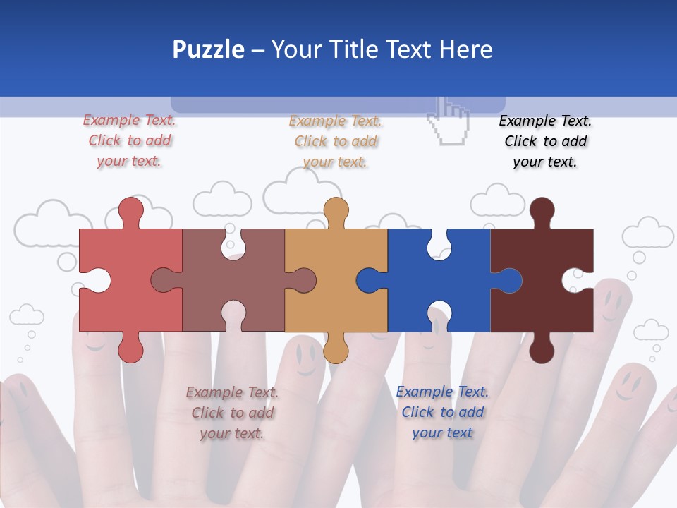 Couple Finger Group PowerPoint Template