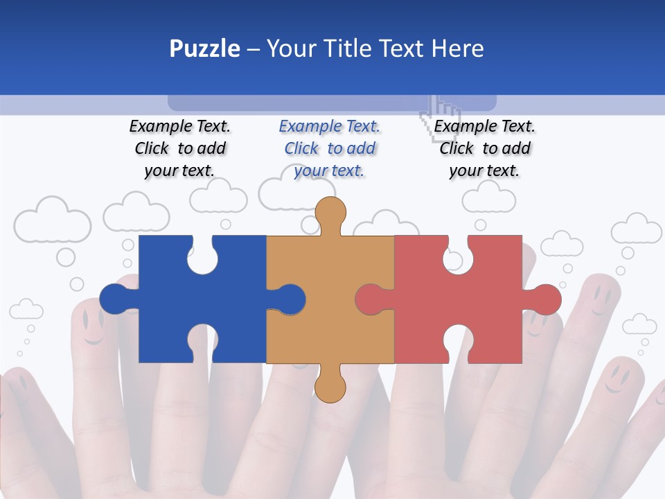 Couple Finger Group PowerPoint Template