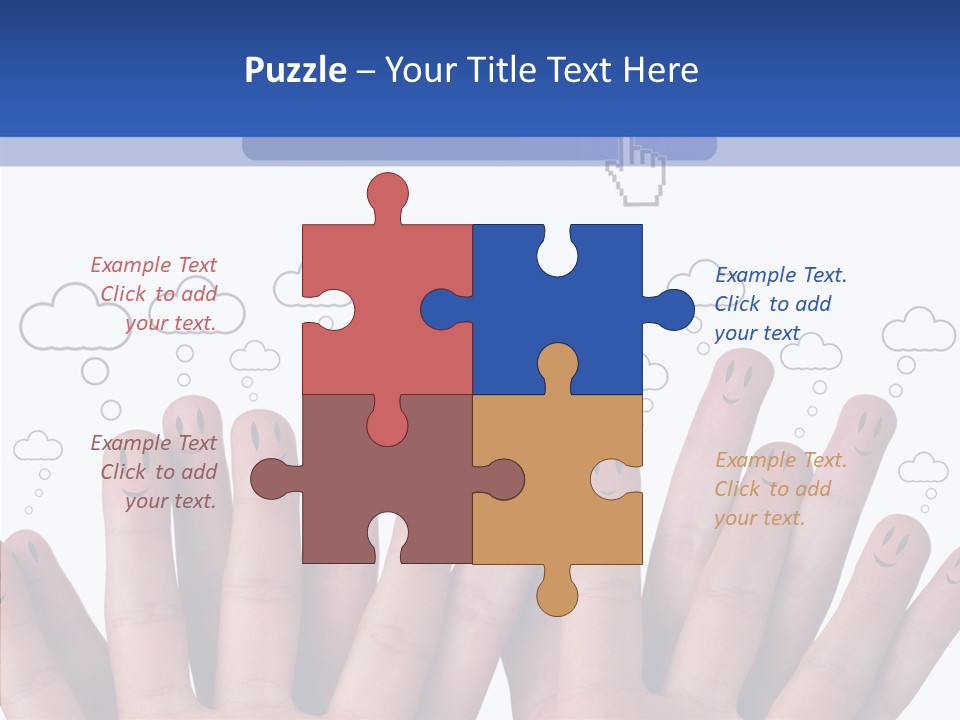 Couple Finger Group PowerPoint Template